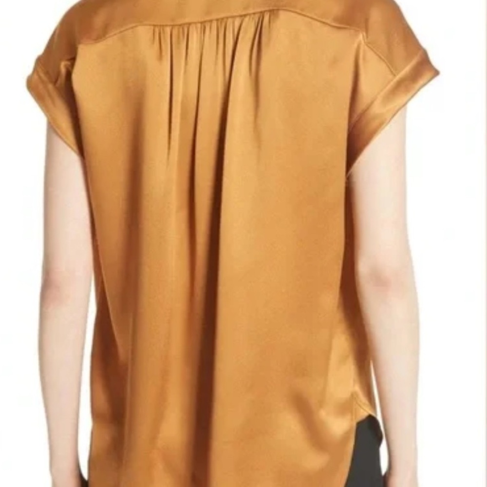 Vince Gold Satin Blouse - Picture 3 of 11